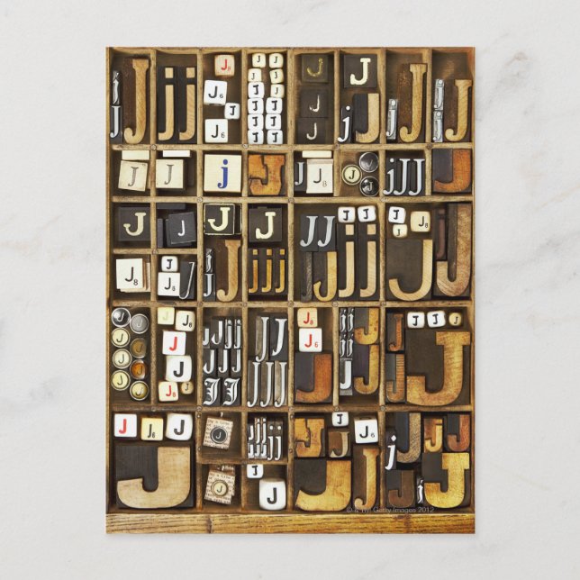 Letter J Postcard (Front)
