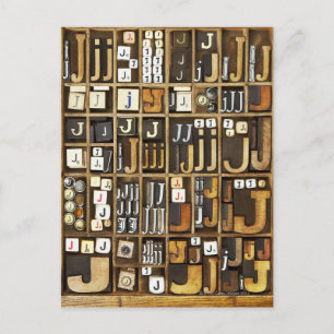 Letter J Postcard