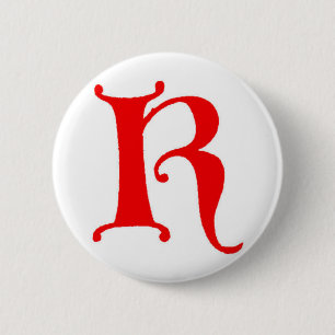 Letter K 6 Cm Round Badge