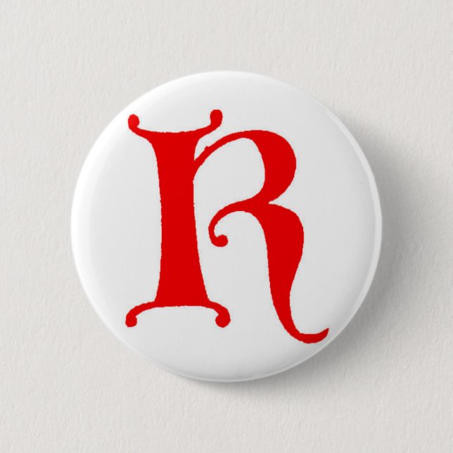 Letter K 6 Cm Round Badge (Front)