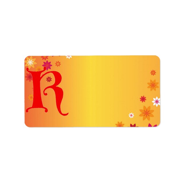 Letter K Address Label (Front)