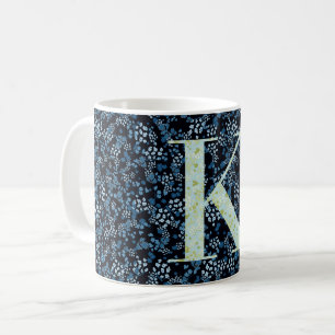 Letter K blue and green liberty Coffee Mug