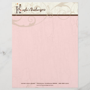 Letter K Cupcake Business Letterhead