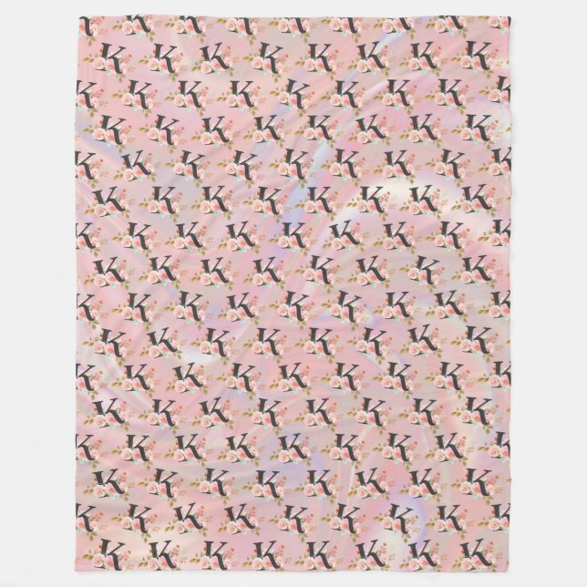 Letter K Fleece Blanket (Front)