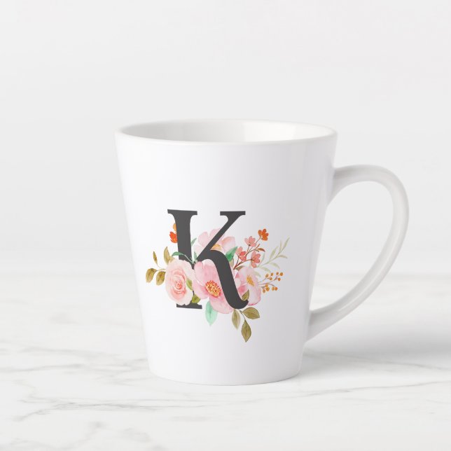 Letter K Latte Mug (Right)