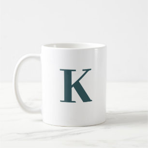 Letter k monogram coffee mug