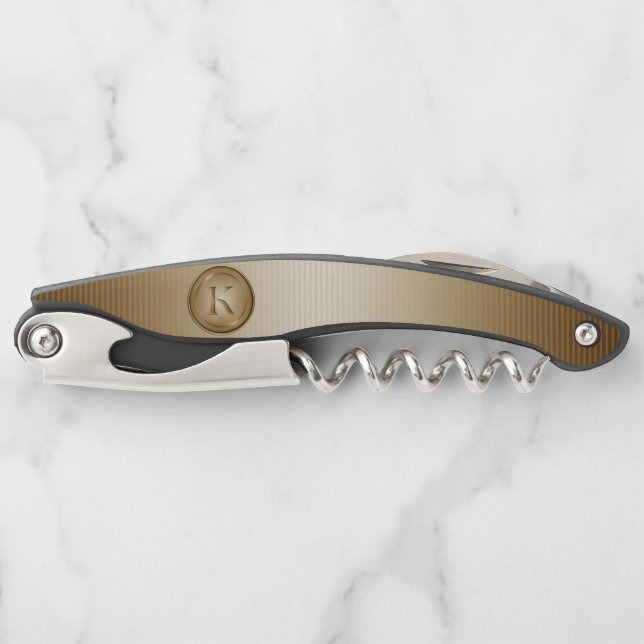 "Letter K" Monogram Corkscrew (Front)