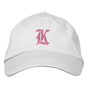 Letter K Monogram Embroidered Hat
