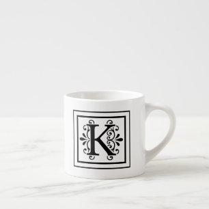 Letter K Monogram Espresso Mug