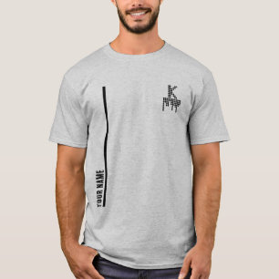 Letter K Monogram Personalised Name Minimalistic T-Shirt
