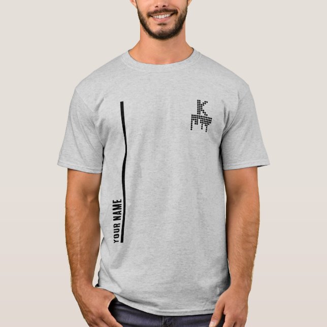 Letter K Monogram Personalised Name Minimalistic T-Shirt (Front)