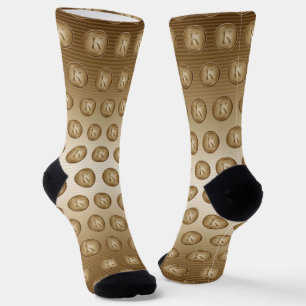 "Letter K" Monogram Socks