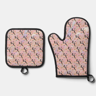 Letter K Oven Mitt & Pot Holder Set
