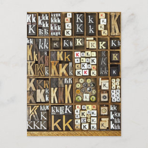 Letter K Postcard