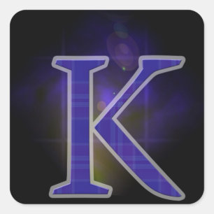 Letter K Square Sticker