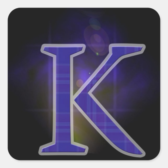 Letter K Square Sticker (Front)
