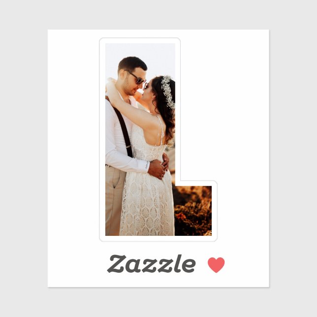 Letter L Alphabet & Photo Custom-Cut Vinyl Sticker (Creator Uploaded)