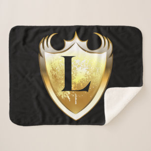 Letter L Capital Alphabet Sherpa Blanket