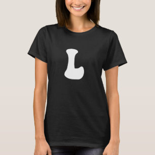 Letter L Capital Alphabet Team Groups Costume Matc T-Shirt