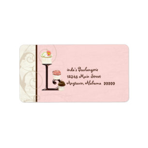 Letter L  Cupcake Business Address Mailing Labels