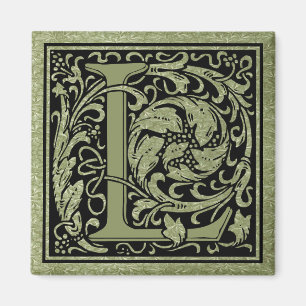 Letter L First Letter Monogram Magnet