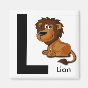 "Letter L" for Lion Children's Magnet