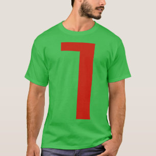 Letter L in Red Text Minimal Typography T-Shirt