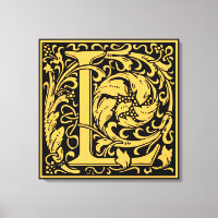Letter L Mediaeval Monogram Art Nouveau