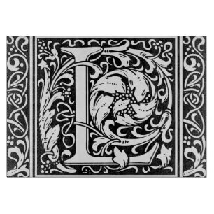 Letter L Mediaeval Monogram Art Nouveau Cutting Board