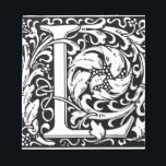 Letter L Mediaeval Monogram Art Nouveau Notepad<br><div class="desc">This initial L is part of a complete series of upper case William Morris inspired typography initials. The black and white lettering is highly decorative, styled after the fancy typography of the middle ages. Cute and trendy, this is a vintage chic monogram L - letter L- swirly L . Customise...</div>