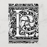 Letter L Mediaeval Monogram Art Nouveau