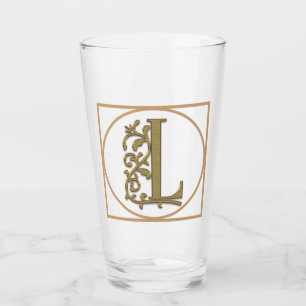 LETTER L MONOGRAM Beautiful Wedding New Home Gift Glass