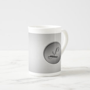 "Letter L" Monogram Bone China Mug