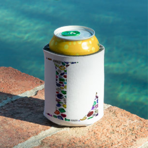 Letter L Monogram Can Cooler
