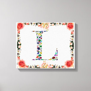 Letter L Monogram Canvas Print