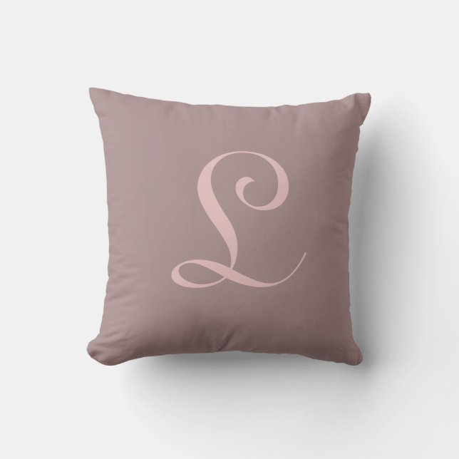 Letter L Monogram Initial Custom Cushion (Front)