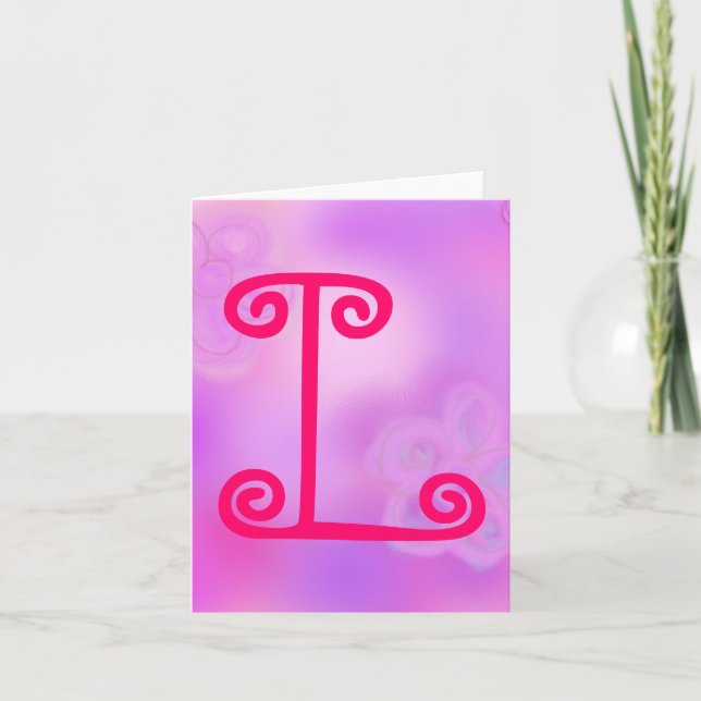 Letter L Monogram Notecard (Front)