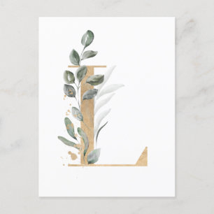 Letter L Monogram Postcard
