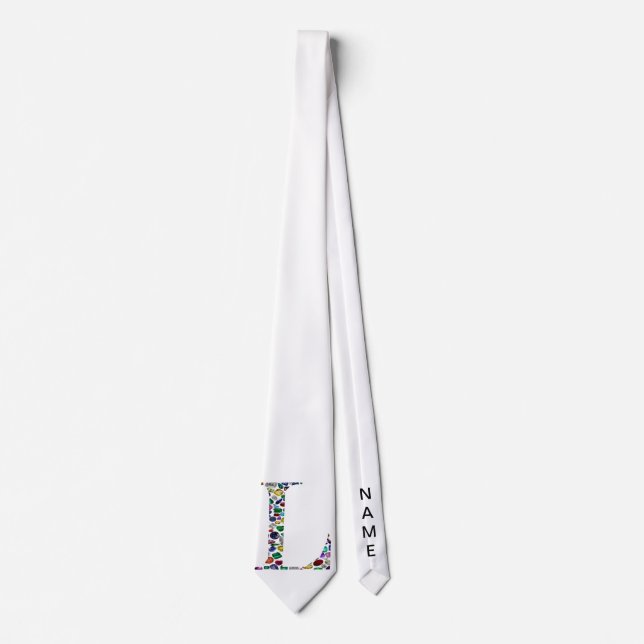 Letter L Monogram Tie (Front)