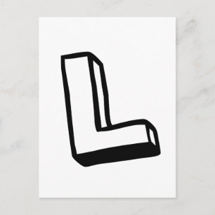 Letter L Postcard
