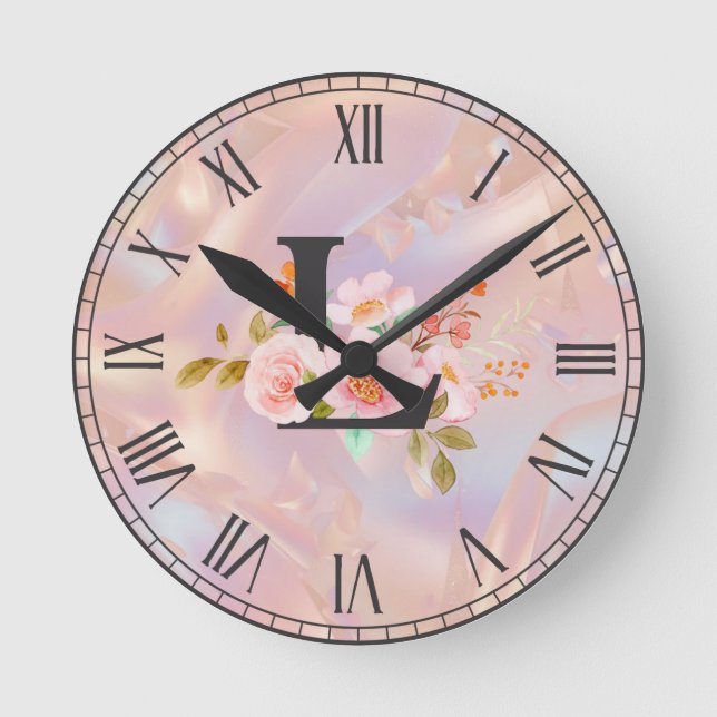 Letter L Round Clock (Front)