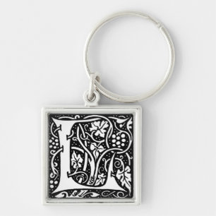 Letter 'L' William Morris Design - Keychain