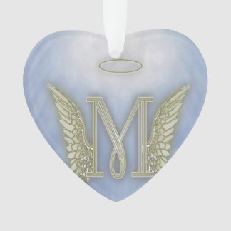 Letter M Angel Monogram Ornament