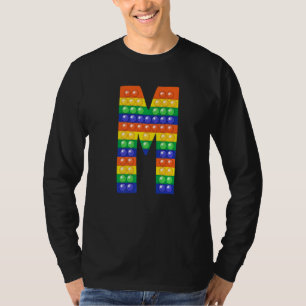 Letter M Capital Alphabet Fidget Pop It Matching P T-Shirt