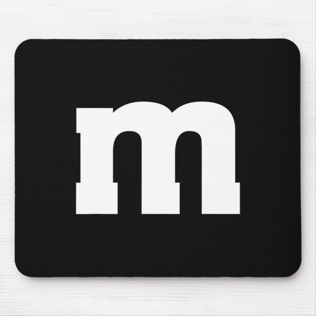 Letter M Capital Alphabet  Mouse Mat (Front)