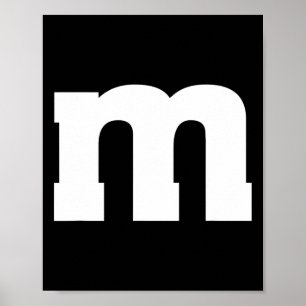 Letter M Capital Alphabet  Poster