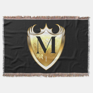Letter M Capital Alphabet Throw Blanket