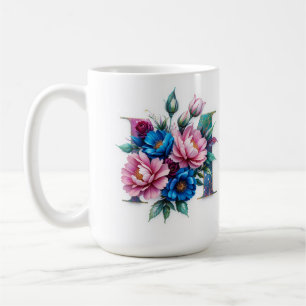 Letter M Coffee Mug – Floral Design for Gifting