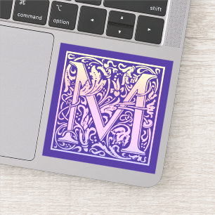 Letter M Colorful Vintage First Letter Gradient