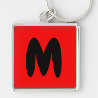 letter M, initial , abecedario popular key chain